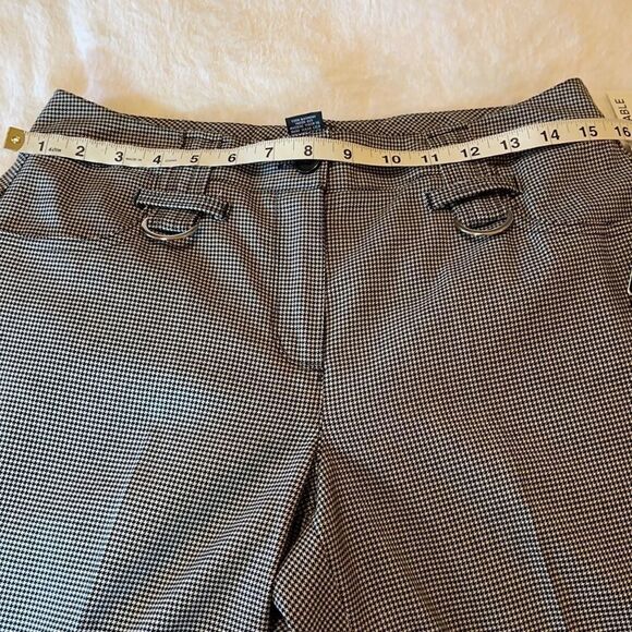 NWT Larry Levine Black & White Hounds Tooth Capris - Picture 6 of 11